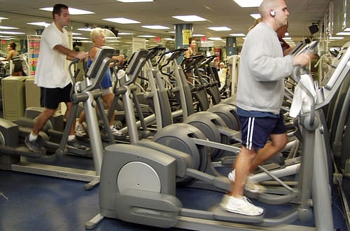Men working out
