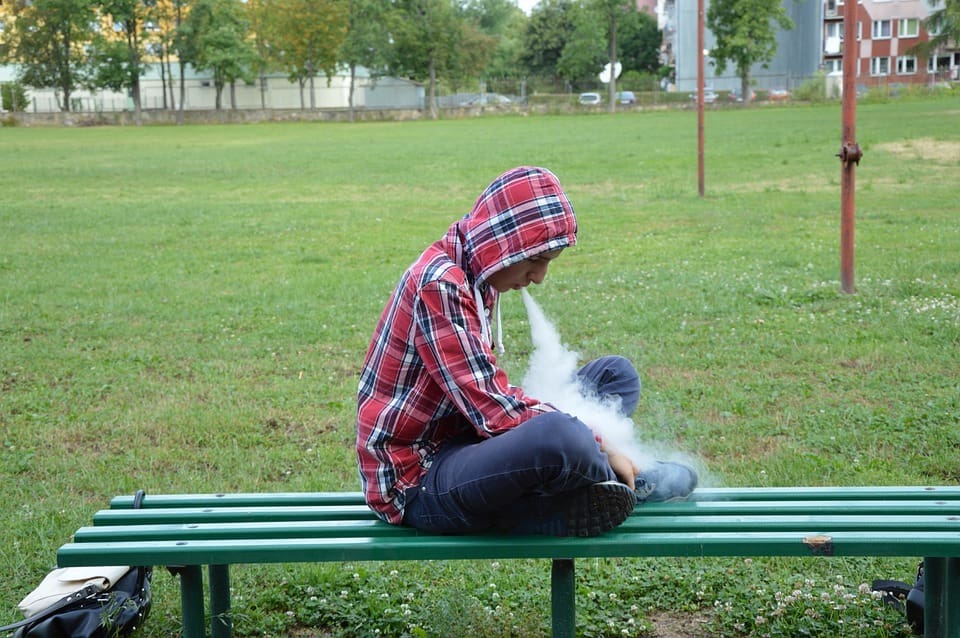 Man using a vape